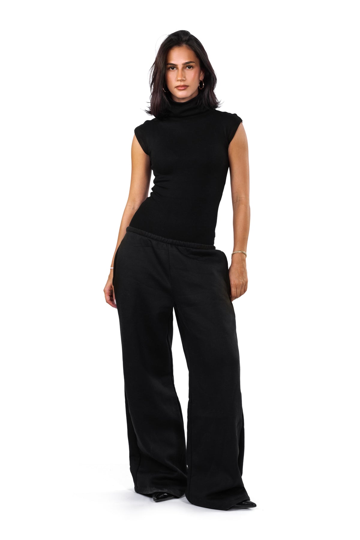 WORD SCRIPT BLACK SWEATS