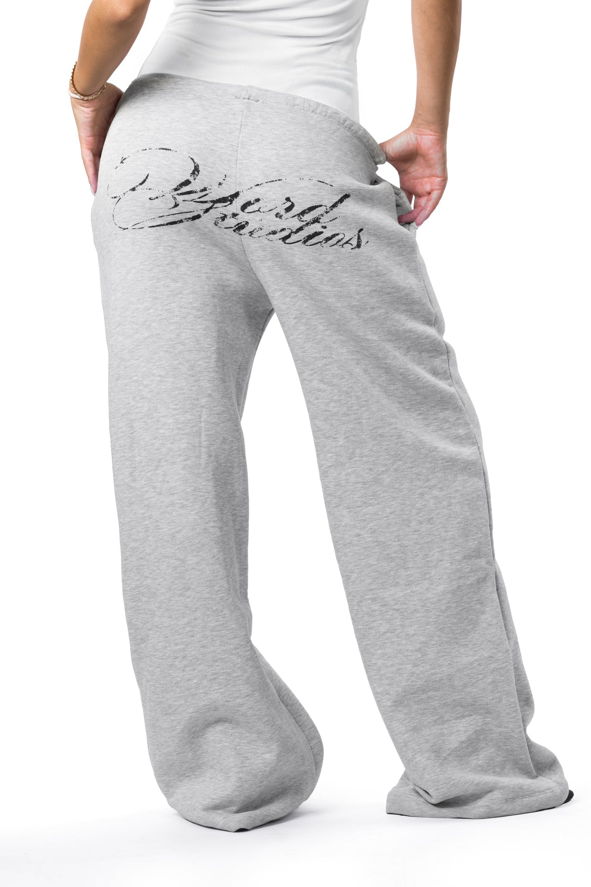 WORD SCRIPT GREY SWEATS