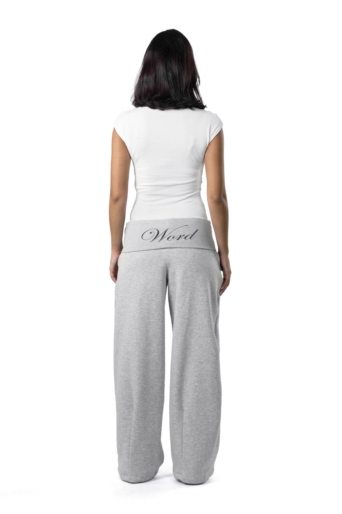 FOLD OVER GREY SWEATS