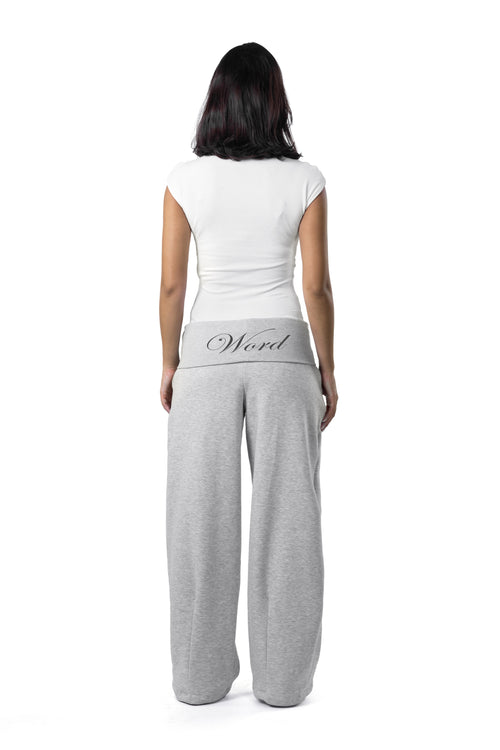 FOLD OVER GREY SWEATS
