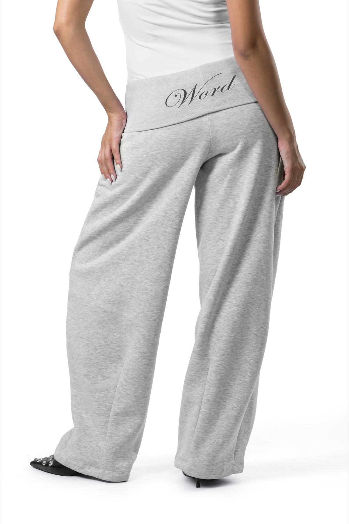 FOLD OVER GREY SWEATS